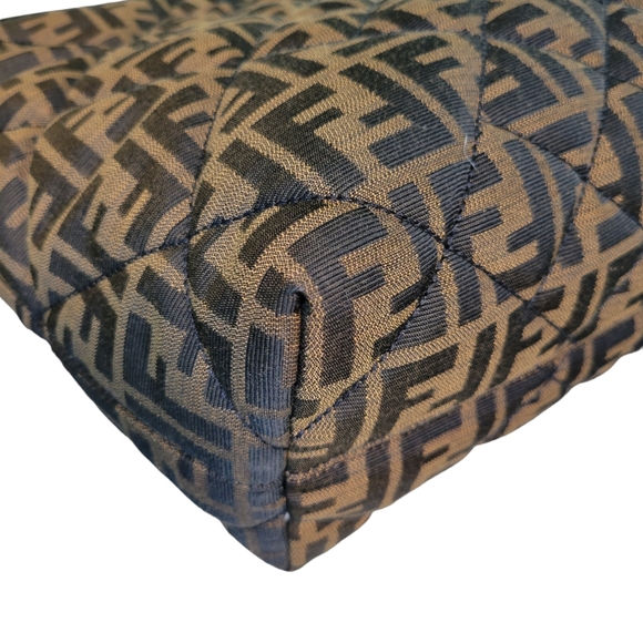 Fendi Zucca Tobacco Roll Tote Shoulder Bag Handbag - Picture 4 of 16